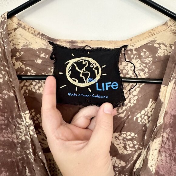 Blue Life Beachy Vacation Snakeskin Romper - Size: Small - Picture 3 of 8